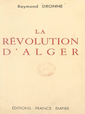 cover image of La révolution d'Alger